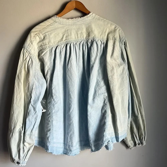 NEW Free People Set Sail Denim Top - Picture 3 of 12